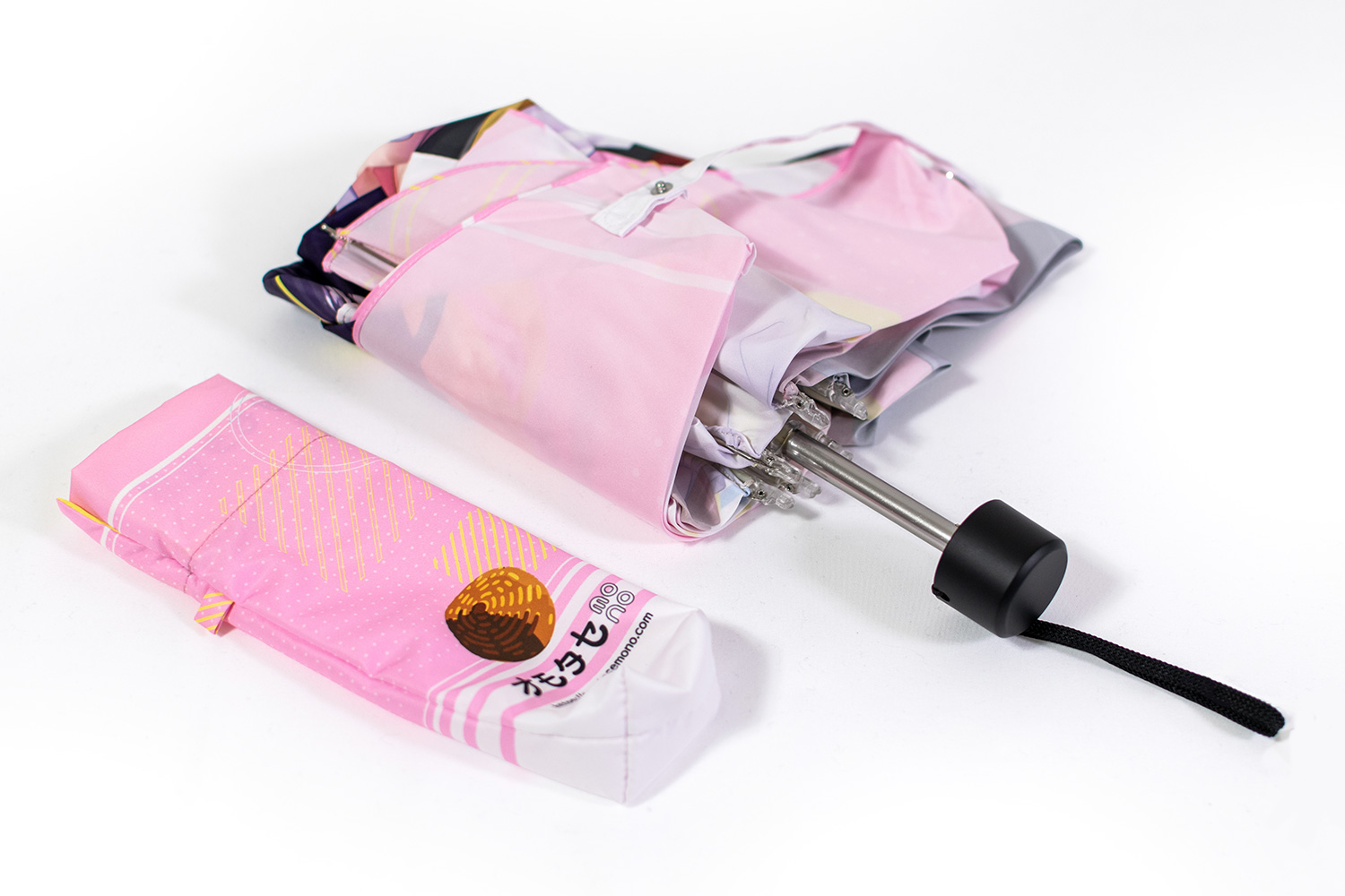 55cm6本骨折りたたみ傘持ち手〇型の共袋セット
